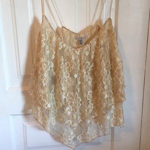 XS gold urban outfitters ecote top